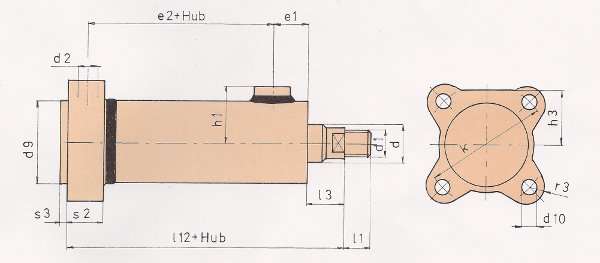 TGL 10906 Hydraulikzylinder