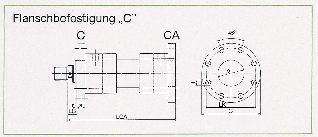 Flanschbefestigung 250C